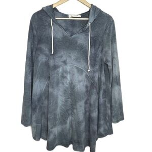 𝅺lime and chili gray tie dye pullover hooded sweatshirt